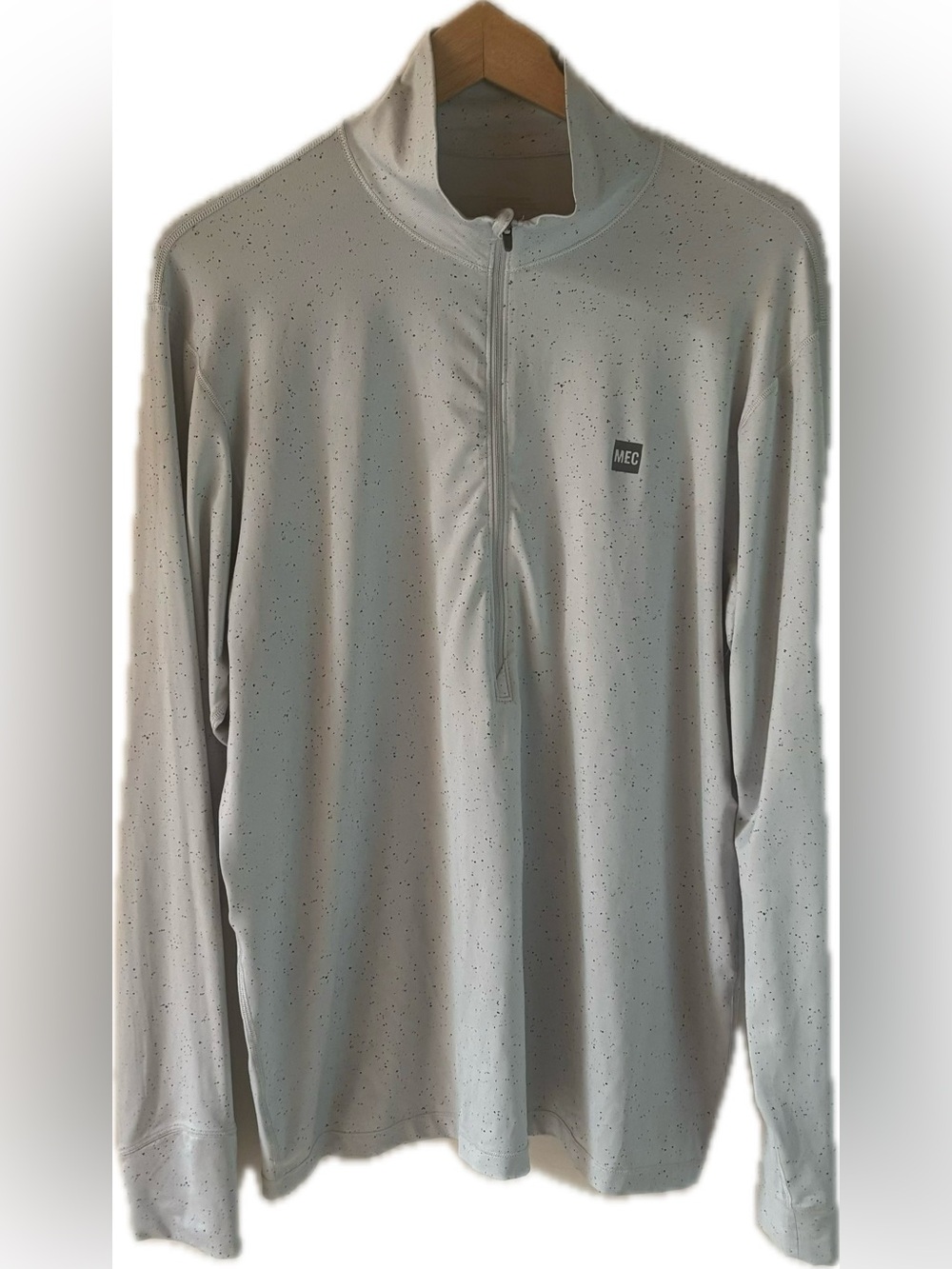 MEC Light Gray Speckled Half-Zip Pullover